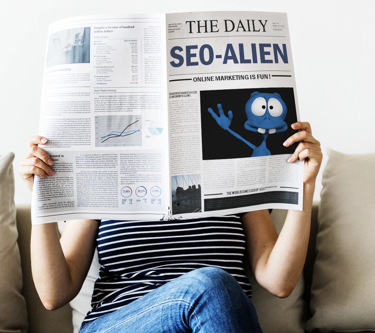SEO-Alien in Newspaper - Internet Marketing is fun!