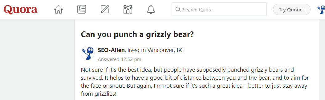 Can you punch a grizzly Can you punch a grizzly