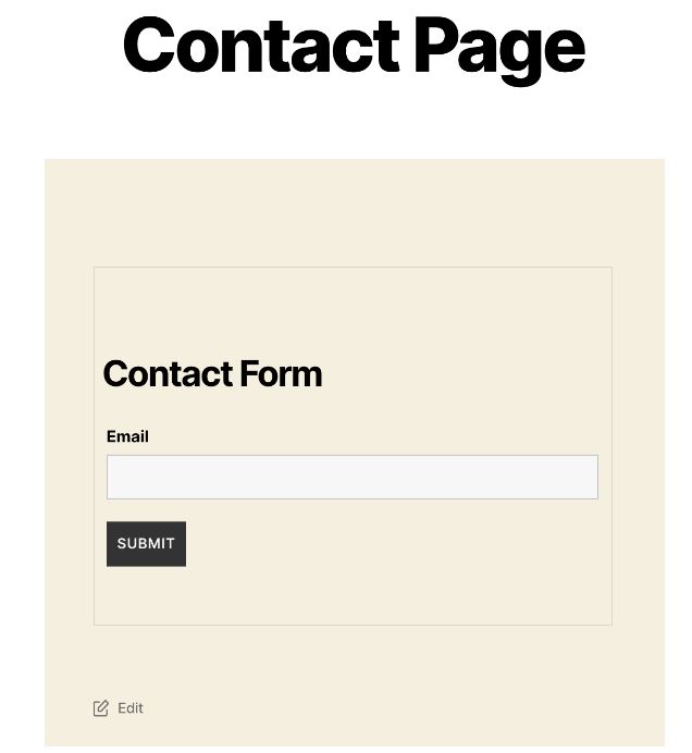 Contact page