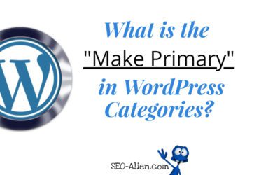 What is the "Make Primary" in WordPress Categories?