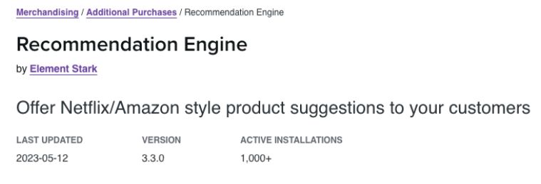 Recommendation Engine